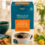 Teeccino Organic Roasted Dandelion Caramel Nut Tea - 10 Bags